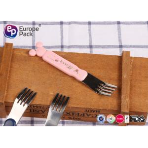 Professional Food Grade Kids Cutlery Set Plastic Stainless Steel Fork  21G