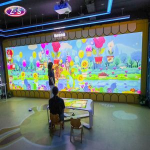 China Immersive Drawing Interactive Wall Games Seamless Multi Projection Fusion Technology wholesale