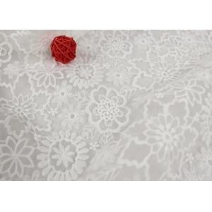 Custom Nylon Mesh Embroidery Dying Lace Fabric For Wedding Dresses Eco Friendly