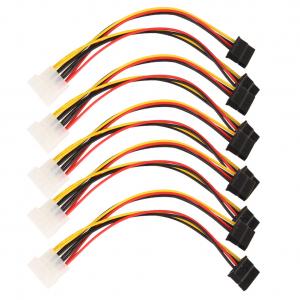 15.5cm 4 Pin Cable Wire Harness IDE Male To Dual SATA 15 Pin