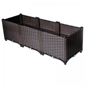 Storable Self Watering Plastic Planter Box Plastic Veg Troughs UV Resistant