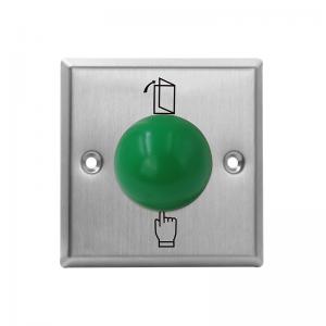 Heavy Duty Green Dome Exit Button , Square Size 3 * 3 Mushroom Push Button Switch