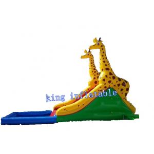 Safety Handles Carambole Inflatable Water Slide With Inground Pool For Kids