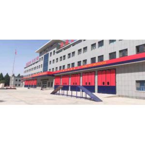 Red / Blue Color Fire Station Folding Doors ISO 9001 Folding Industrial Doors