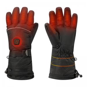 Ski Full Leather Rechargeable Heated Gloves Windproof Waterproof Women Ski