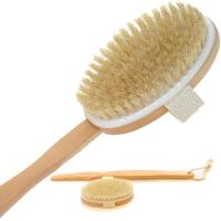 China Long Handle Household Cleaning Brushes 16in Natural Boar Bristle on sale