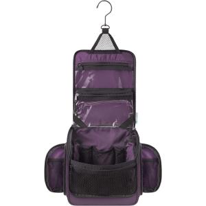 Hanging Toiletry Travel Bag with Expandable Compartments Detachable TSA Friendly Clear Pouch