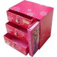China Multi Layer Stationery Packaging Boxes Pull Out Gift Boxes With Sliding Buttons on sale