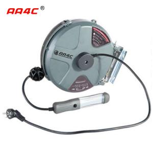 China AA4C Automatic Retractable Flexible Hose Reel PU Mesh Air Hose Reel Electric Combined Hose Reels With Lamp supplier