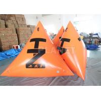 China Custom Logo 1.5m Airtight Water Floating Race Marker Air Buoys Swim Triathlon Inflatable Triangle Buoy on sale