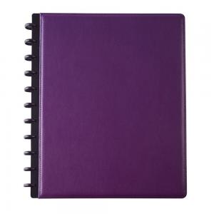 Durable Disc Bound Notebook Size 165 * 217mm PU Leather And PVC Cover Material