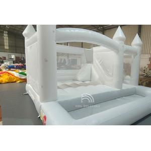 China King Inflatable White Bounce Castle Slide Ball Pit Combo Jumper Bouncy House Wedding Party Decorations Jumping Bed supplier