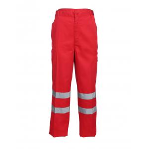 Reflective Strips Patch Pocket Relaxation Red Work Pants