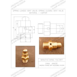 China DN6 Brass Spring Loaded Vent Valve with CB/T3778-1999 Standard and Self Closing Function wholesale