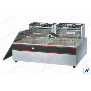 China Double Basket Electric Deep Fryer For Western Kitchen Equipment supplier