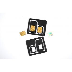 Asiduo 2 en 1 adaptador nano de la tarjeta del doble SIM con ABS plástico negro