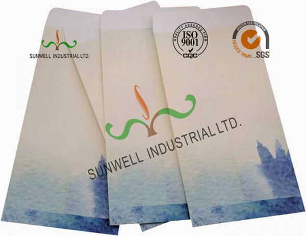Lotus / Fish Pattern Custom Printed Envelopes Special Size Kraft Coated Paper