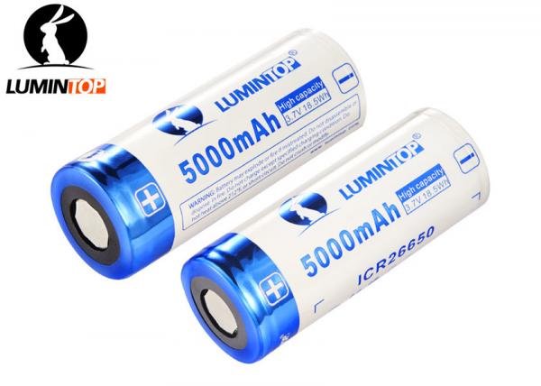 Li Ion Rechargeable Flashlight Batteries 3.7V 5000mAh High Capacity