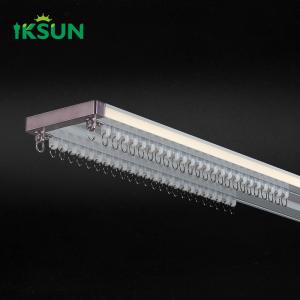 China パテント 耐久性 LED ダブル 隠された 天井カーテン 滑り道 静かな壁ライトカーテンレール wholesale