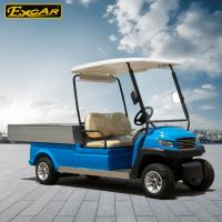 China EXCAR Aluminium Blue Electric Utility Carts Electric Food Cart With Trojan Batteries with Customized Cargo Bed on sale