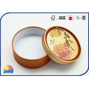 6 Inch Cardboard Tube Mooncake Packaging With Glittering Lid