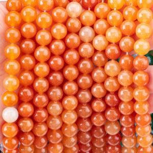 China Natural Red Aventurine Healing Semi Precious Crystal Beads For Jewelry Making supplier