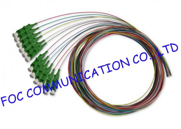 APC 12 Packs Pigtail Fiber Optic Cable , FTTX Fiber Optic Pigtail Low Insertion