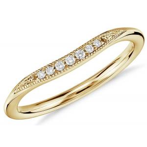 Tiny Dainty 14K Yellow Gold Ring , Diamond Stacking Rings 2mm 1.5mm 1.3mm Size