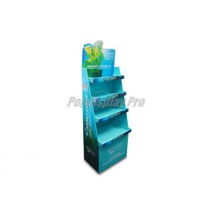 Power Wing Cardboard Display Units With 3D Top Poster Header 4 Tiers
