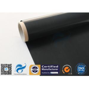 China Black Fire Resistant PTFE Coated Fiberglass Fabric 0.25mm 520 g / m2 supplier