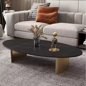 Modern Marble Coffee Tea Table No Drawers Smooth Finish