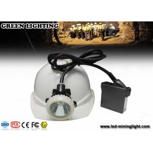 China Mining hard hat headlamp Outdoor Hunting / Super Bright Rechargeable LED Miner Cap Lamp Lithium Battery supplier