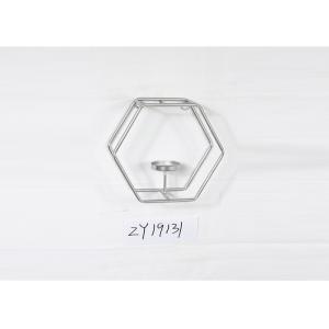 Black Silver Wall Decoration Hexagonal Sconce Candle Holder