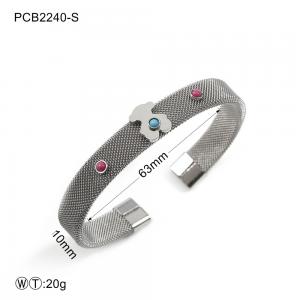 China Silver Plated Women's Stainless Steel Jewelry / Cuff Bangle Bracelet supplier