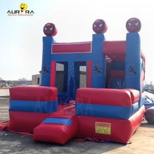 China Spider Man Theme Colorful Inflatable Bouncy Castle Bouncer Combo Customized supplier