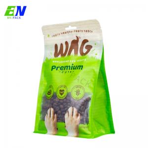 China Printed Customized Heal Dry Treat Flat Bottom Plastic Pet Food Packaging Bag Pouch supplier