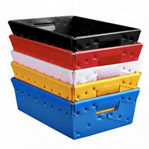 Mannkie foldable recycled coroplast box pp corrugated plastic boxes