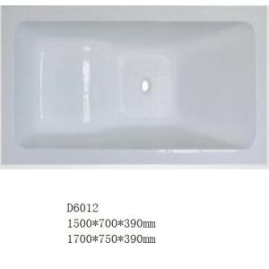 China Jacuzzi de réunion informelle formé par rectangle/baignoire intégrée 1700*700*390mm supplier