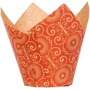 Muffin 2X3 1/4 Inch Butterfly Print Tulip Paper Cups