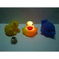 China Water Sensor Light Up Bath Ducks LED Floating Frog / Dolphin Shaped Toy on sale