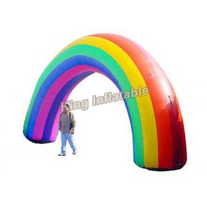China Colorful Oxford Fabric Rainbow Inflatable Arches For Event Entrance supplier