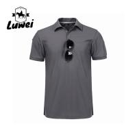 China Knitted Polyester Cotton Polo T Shirts Breathable Short Sleeve For Men on sale