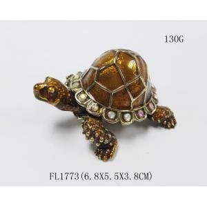 China Turtle animal wholesale baby turtle trinket boxes Turtle Enameled Trinket Boxes Box supplier
