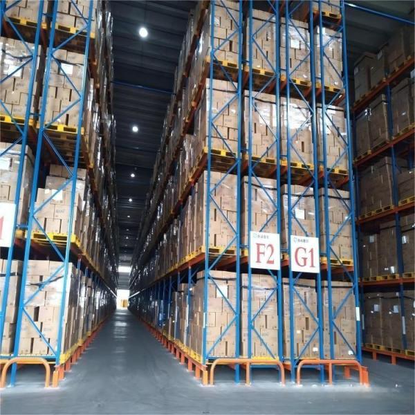 Estantes para paletas industriales de doble profundidad Estantes de metal personalizados para almacenamiento en almacenes