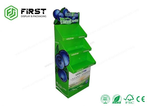 Custom Logo Adjustable Cardboard B Flute Paper Retail Display Stands For