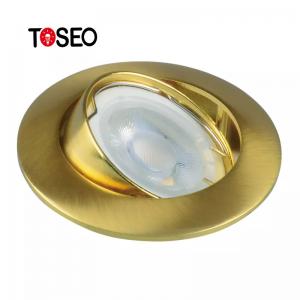 China Indoor Recessed Downlight Fixtures Gold Round 84Mm 7W Adjustable Led Spotlights supplier