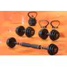 China Multi Function Gym Fitness Dumbbell Barbell Sets With Cement wholesale