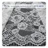 China Black Dress Corded Chantilly Flower Lace Fabric / Embroidered Lace Fabric wholesale