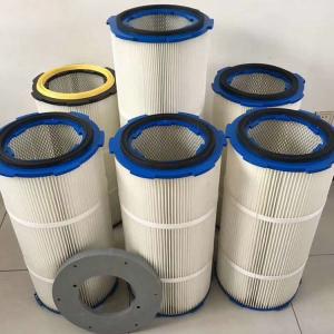 China Pleated Industrial HEPA Filter Cartridge Dust Collector ISO 9001 supplier