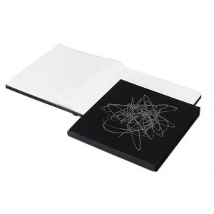 Black Color Custom Printed Notebooks Square Shape A4 / A5 / A6 Size Available